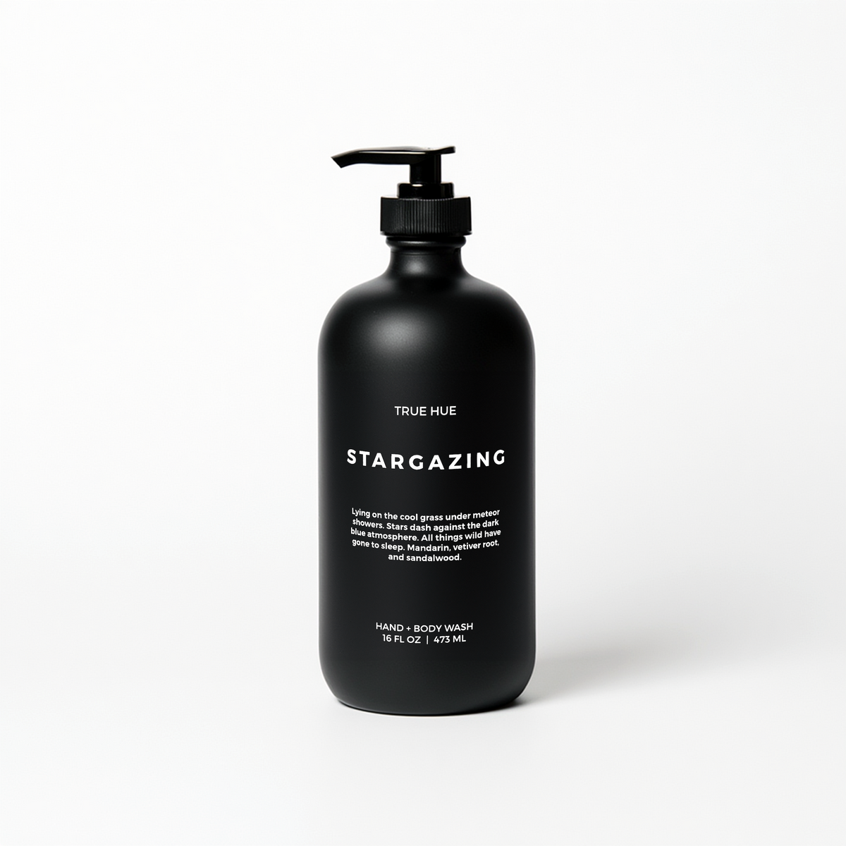 Stargazing Hand + Body Wash on light gray background.